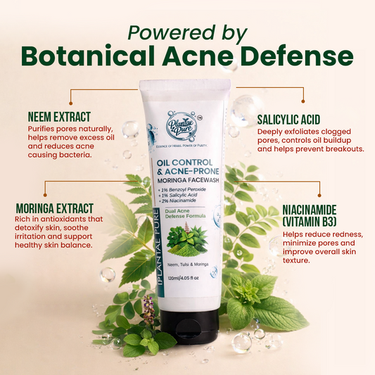 Plantae Pure Moringa Face Wash - Ayurvedic Face Wash for Glow