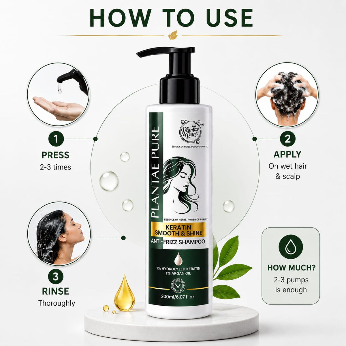 Best Plant-Based Shampoo for Dry Hair (Pack of 2) | Natural Haircare