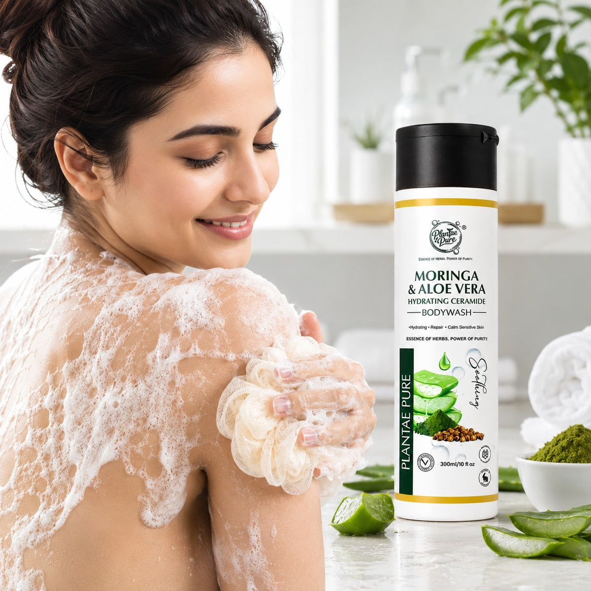 Plantae Pure Aloe Vera Body Wash - Natural Body Wash for Sensitive
